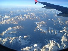 Delhi Leh flight, View of Himalaya