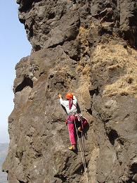 Rajan Climbing Marjori Nook near Matheran